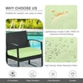 thumbnail image 6 of Aoodor Patio Chair Cushions Set of 2, 24 x 24 x 4 Inch Water Resistant Outdoor Seat Cushions with Handle and Ties, Square Corner Cushions for Patio Furniture Garden Lawn, Green, 6 of 8
