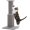 Grey, variant on Road Large Cat Scratching Post 32” Tall Scratching Post for Indoor Cats Adults Ultimate Scratch Post with Woven Sisal, Large Base and Removable Dangling Ball- Beige