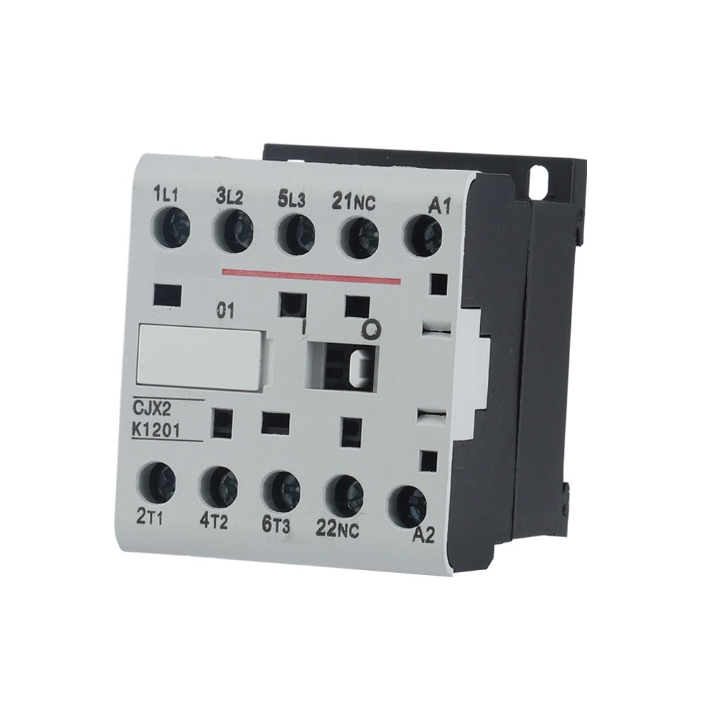 CJX2-K Din Rail 220V Mini AC Contactor 3P 3main 1NO/3main 1NC Coil Voltage 50/60Hz 6A 9A 12A