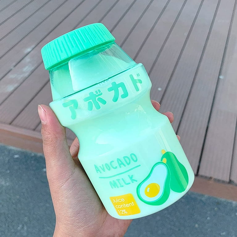16oz Plastic Fruit Juice Water Bottle Milk Cartoon Shaker Bottle, Portable  Leak Proof Travel Drinking Bottle for Kids & Girl 