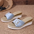 thumbnail image 5 of Viluyesy Womens Slide Wedge Sandals, Open Toe Casual 2026 Slip-On Summer Fashion Platform Shoes Light Blue US7.5, 5 of 9