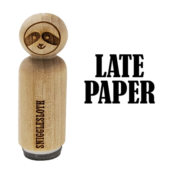Late Paper Text Rubber Stamp for Scrapbooking Crafting Stamping - Mini 1/2 Inch
