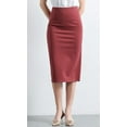 thumbnail image 3 of Women’s Classic Below Knee Pencil Skirt Stretch Line Midi Skirt of Business Casual Outfits, 3 of 4
