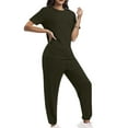 thumbnail image 2 of Shine Up Jogger Sets for Women Sweatsuit 2 Piece Lounge Set Solid Outfits Sets Casual Tracksuits with Pockets, 2 of 7