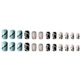 thumbnail image 2 of FCOGIN Medium Square, 24 Pieces, Blue, Black, Pink, White, Acrylic False Nail, Press on Nail, 2 of 5