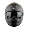 thumbnail image 4 of Martian Genuine Real Carbon Fiber Motorcycle Open Face Helmet HB-B2 Matt Carbon Black + Smoked Lens, DOT Approved, 4 of 7