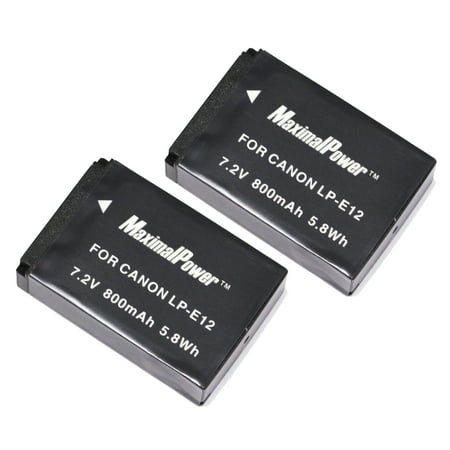 Maximalpower for Canon LP-E12 Battery Fits Canon EOS-M EOS M2 EOS M10 EOS M50 EOS M50 Mark II EOS M100 EOS M200 SX70 HS Rebel SL1 Digital Cameras (1 Pack)