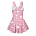 thumbnail image 5 of Uourmeti Girls' One Piece Skirted Swimsuit - Butterfly & Beaded Stripe Print | Quick Dry, Stretchy Swim Dress for Beach & Pool Vacations, 5 of 8