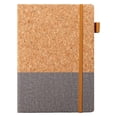 thumbnail image 2 of Two-Tone Split Design Notebook, 8.46 X 5.7 Inch Hardcover Leather Notebook with Elastic Band and Pen Loop, Portable Strap Notebook, Memo Notepad, Classic Writing Notebook for Daily Use, Grey, 2 of 6