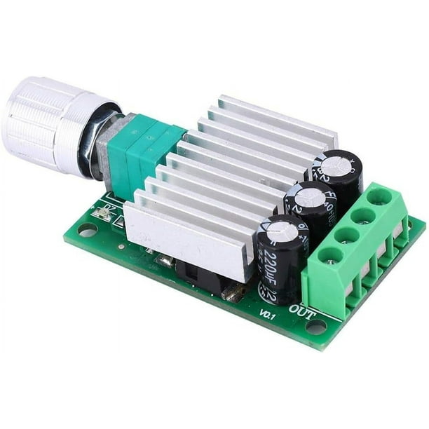 Módulo de control de velocidad del motor DC 10A PWM, controlador de velocidad de alta potencia Regulador de voltaje ajustable Regulador de voltaje 12-30V(Controlador de velocidad PWM)