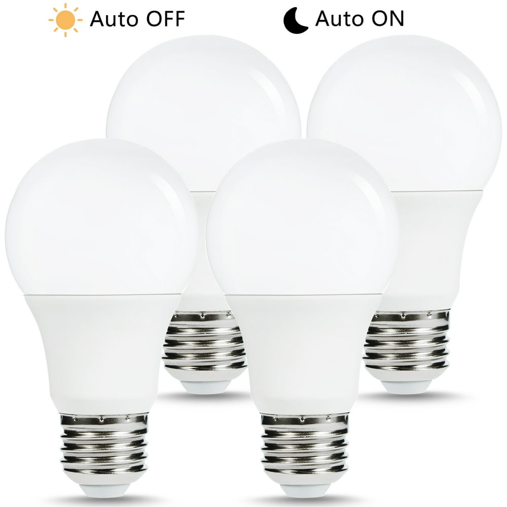 Dusk to Dawn LED Sensor Light Bulb, Light Sensor Porch Light Bulbs, A19