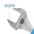 thumbnail image 5 of CHANNELLOCK 8-inch CODE BLUE WideAzz Adjustable Wrench, Precise 1.5-inch Wide Mouth Slim Jaw Capacity (8SWCB), 5 of 12