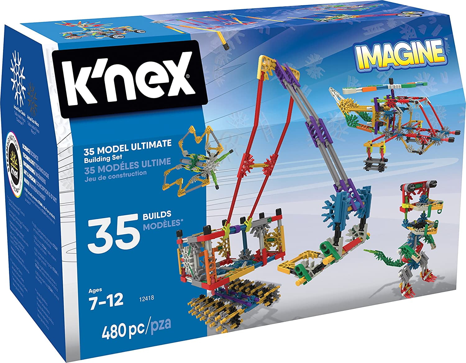 K?NEX ? 35 Model Building Set ? 480 Pieces ? For Ages 7+ Construction ...