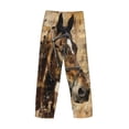 thumbnail image 3 of Lsque Musical Horse Vintage Collage Print Men's Pajama Pants, Lounge Pant - Comfortable Home Wear,Elastic Waistband, Stylish Design-Small, 3 of 9