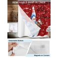 thumbnail image 3 of No Hook Christmas Snowman Shower Curtain with Snap in Liner Set, Xmas Birds Winter Snowflake Red Waterproof Fabric Bathroom Curtains with See Through Top Window, Hotel Style Modern 66 x 72 Inch, 3 of 7