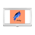 thumbnail image 1 of Crystal Milky Way Text Blue Business Card Holder Case Pocket Box Wallet, 1 of 3
