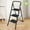 Black, variant on Coolhut 2 Step Ladder, Folding Step Stool with Wide Anti-Slip Pedal, 330lbs Capacity Portable Lightweight Ladders for Home Kitchen Outdoor, Black, 330lbs