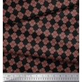 thumbnail image 2 of Soimoi Black Cotton Voile Fabric Damask Ethnic Print Fabric by the Yard 42 Inch Wide, 2 of 3