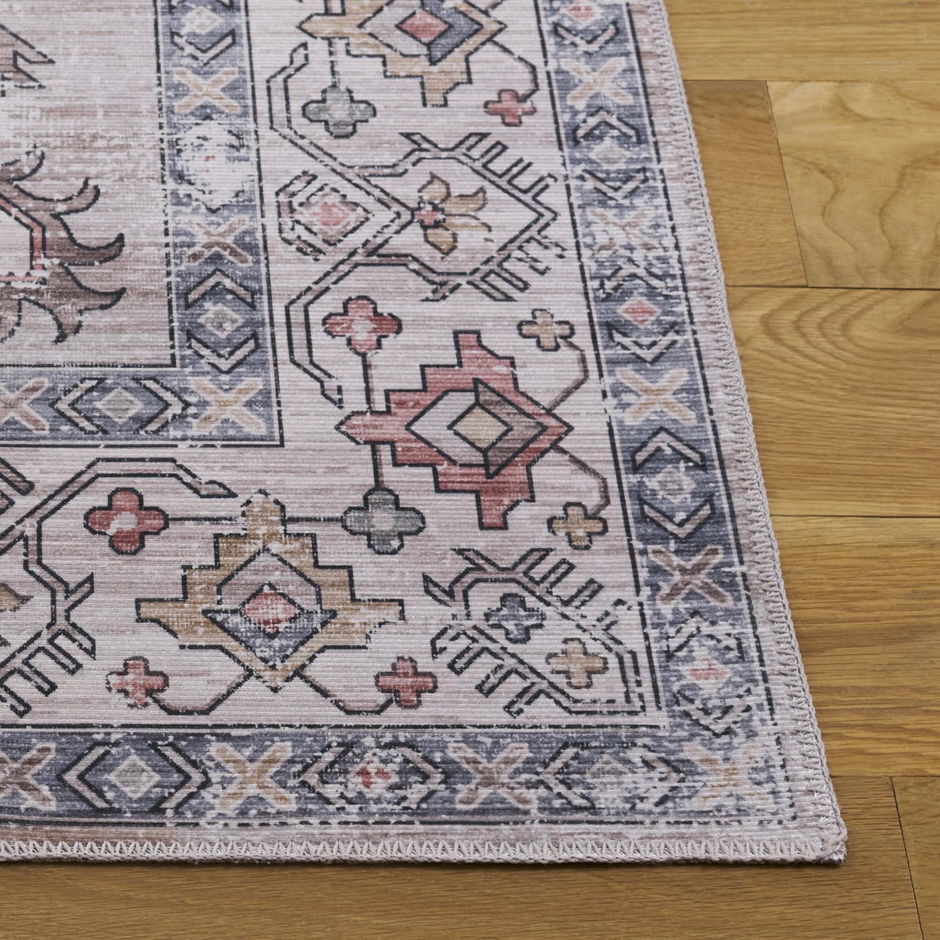 Safavieh Arizona Melvin Medallion Machine Washable Runner Rug, Sage/Rust, 2'6" x 8'