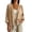 Khaki, variant on Women's Oversized 3/4 Sleeve Linen Cardigan Open Front Button Cropped Loose Casual Daily Shirt Tops Khaki M