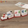 thumbnail image 5 of Spencer Christmas Cute Wooden Mini Sleigh Train Ornaments Kids Xmas Toy Gift for Christmas Party Kindergarten Decoration "White", 5 of 7