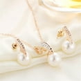 thumbnail image 6 of TIHLMK Pearl Necklace Trend Jewelry Pearl Exquisite Ladies Necklace Earrings Set, 6 of 8