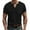Black, variant on Men's Short Sleeved Solid Color Imitation Linen Loose Casual Breathable Men's V-neck Solid Color Short Sleeved V-neck Top/shirt