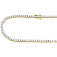 thumbnail image 3 of Mens 1 Row Necklace Diamond Tennis Link Choker Chain 18" Sterling Silver 1/2 CT., 3 of 6