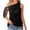 Black, variant on BLVB Womens Sequin Tops Sleeveless One Shoulder Sparkle Camisole Glitter Tank Tops Cocktail Club Party Shirts Vest