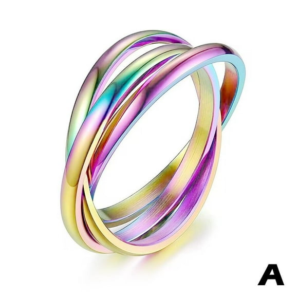 Anti-anxiety Spinner Fidget Rotating Rings Titanium Finger Steels Rings( L8E2