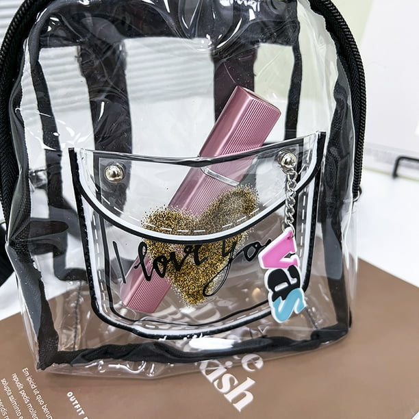 Bolsa mochila transparente sale