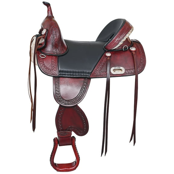 HILASON Western Horse Treeless Trail Saddle Genuine American Leather | for Horses