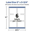 thumbnail image 6 of Avery Removable Rectangle Labels, 3" x 3.75", 300ct, 6 of 10