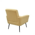 thumbnail image 6 of Accent Sofa Chairs, Single Sofa Leisure Armchair Upholstered Fabric Chair with Thicken Cushion & Metal Legs, Modern TV Armrest Seat Coffee Chair for Office Bedroom, 30''L*31''W*32''H, Yellow, 6 of 7