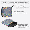 thumbnail image 3 of Yayeee Oven Mitts and Pot Holder Set of 2 Heat Resistant Kitchen Gloves Baking Hot Pad, Psychedelic Pattern, 3 of 5