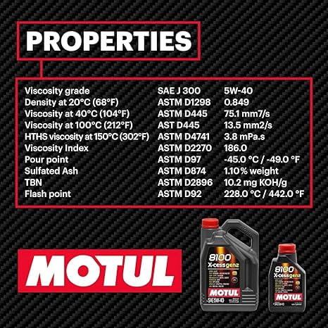 Motul 8100 X-CESS 5W40 - 5L Fully Synthetic Engine Motor Oil