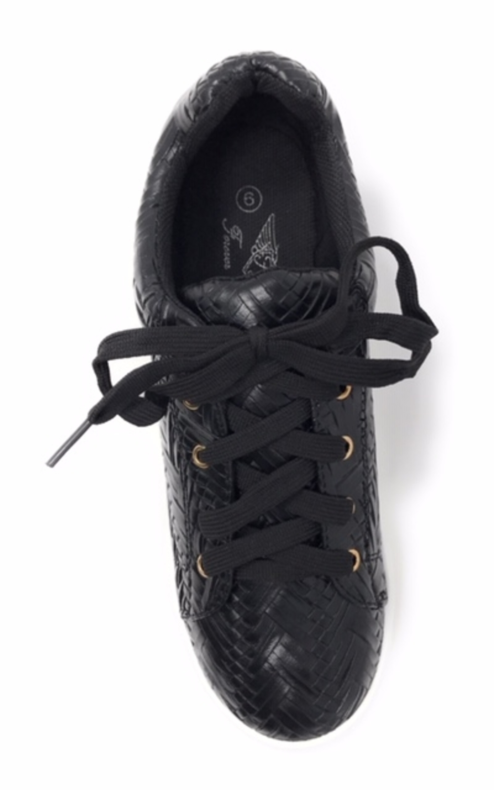 Forever Young Women's Metallic Weaved Textured Lace up Sneakers