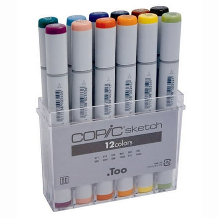 Copic Sketch Marker Set - Basic Colors - 12
