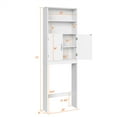 thumbnail image 2 of Topeakmart Free-Standing Over-the-Toilet Storage with Double Doors and 2 Open Shelves for Bathroom, White, 2 of 10