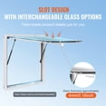 thumbnail image 2 of KFFKFF 36"L x 36"W Concession Stand Serving Window Food Truck Service Awning with Double-Point Fork Lock, 2 of 7