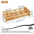 thumbnail image 2 of 12 Shot Glass Tray Holder Bamboo Wooden Shot Rack Beer Wine Glasses Organizer Rack Thick Base Shot Glass Server for Family Party Bar Pub Restaurant Brown, 2 of 9
