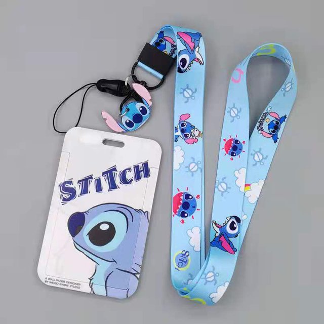 Dibujos animados lindo Animal Stitch Starbucks Naruto Snoopy Doraemon Crayon Shin-chan titular de la tarjeta de impresión de la escuela estudiante bolsa colgante estilo coreano titular de la tarjeta d