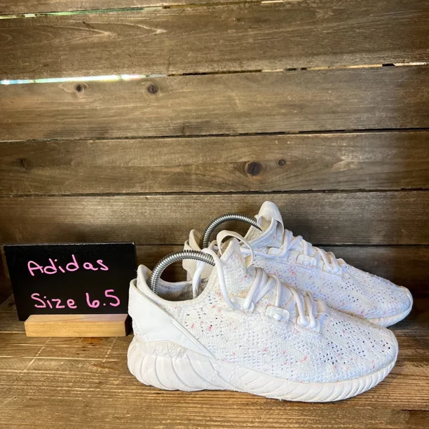 Mens Ad-id-as Tubular Doom Sock White Knit Athletic Running Sneaker Shoes Size 6.5