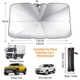 thumbnail image 1 of Yimiti Car Windscreen Sun Shade Sunshade Heat Reflective Visor Umbrella Front Cover,L, 1 of 9