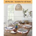 thumbnail image 5 of 15 Inch Round Placemats Set of 4, Valentine's Day Love Heart Non Slip Heat Insulation PP Table Mats, Pink Red Black Romantic Washable Place Mats for Kitchen Dining Party Table Decor, 5 of 7