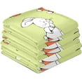 thumbnail image 7 of Cute Rabbit Carrot Dish Towels Set of 6, Bunny Washable Tea Towels Dishcloths Lint-Free 18x28 Inch Fast Drying for Kitchen Restaurant Bar Clean, 7 of 7