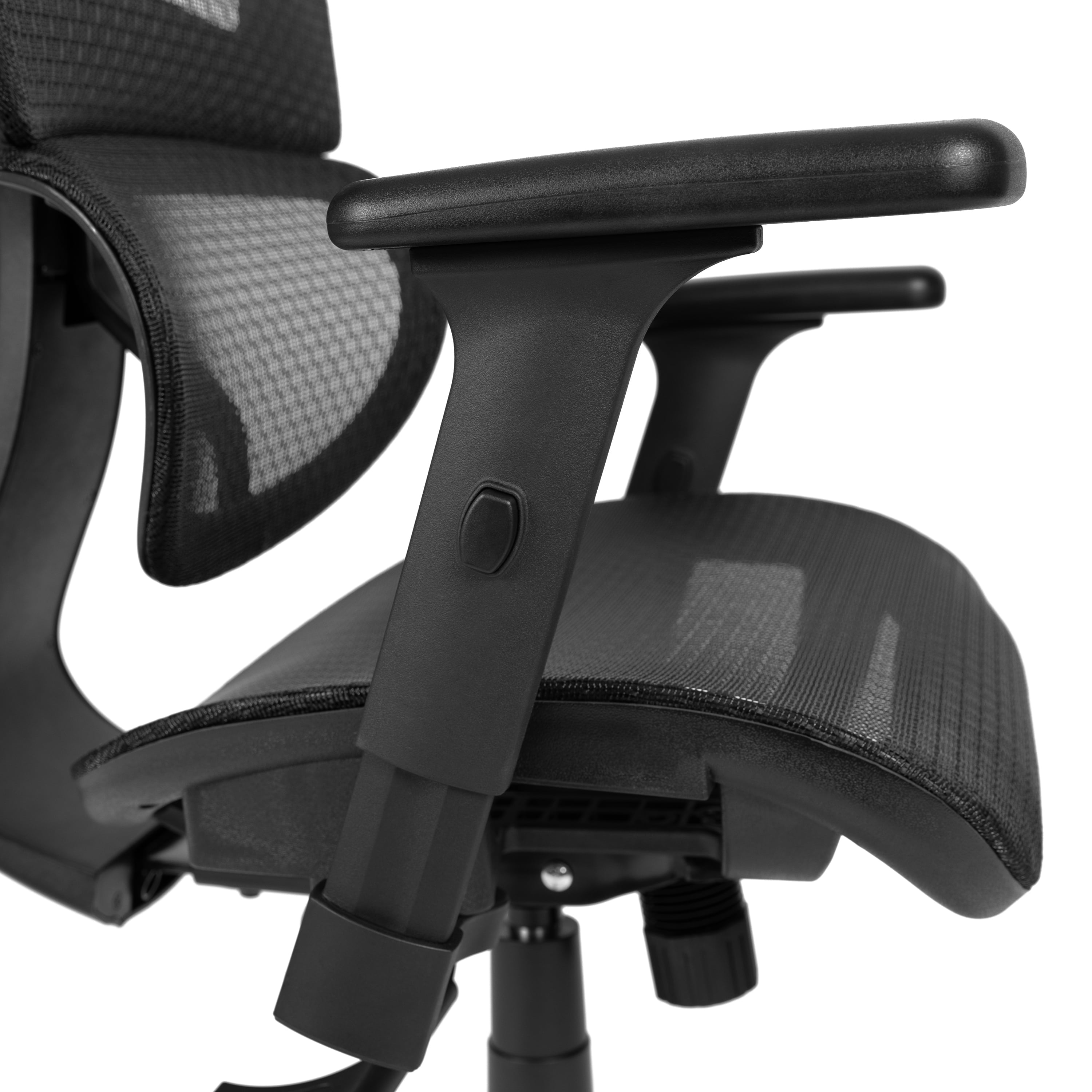 Flash Furniture Ergonomic Mesh Office Chair with 2-to-1 Synchro-Tilt, Adjustable Headrest, Lumbar Support, and Adjustable Pivot Arms in Black