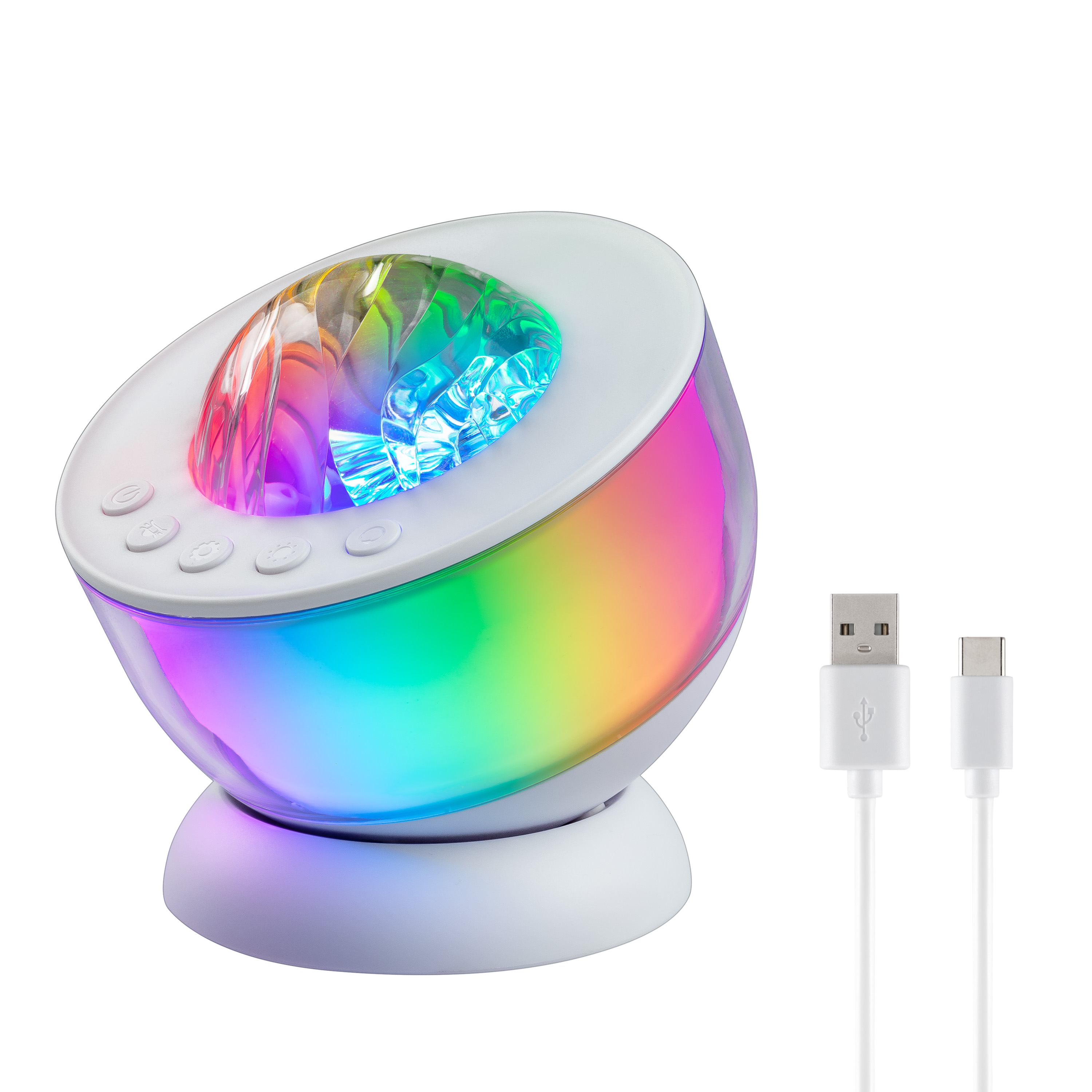 Enbrighten Galaxy Wave Globe Light Projector with 360-degree Night Light