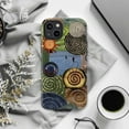 thumbnail image 6 of Spiral Collage Phone Case, Abstract Earth Tones Fossil Crop Circle Art Cover for iPhone 17 16 15 14 13 12 11 Plus Pro Max Mini, 6 of 6