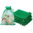 thumbnail image 3 of 100pcs Green Organza Bags for St. Patrick’s Day 5x7 inch Jewelry Pouches Gift Bags Sheer Bags with Drawstring Party Wedding Favor Gift Bags for Baby Shower Birthday Party Christmas, 3 of 8